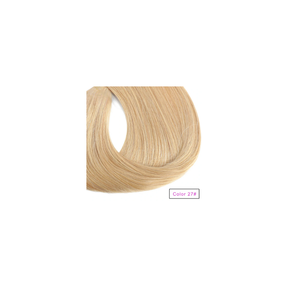 Clip-In Human Hair Bangs - Blunt Cut Fringe, Black, Brown, Blonde, 8.5x7.5cm