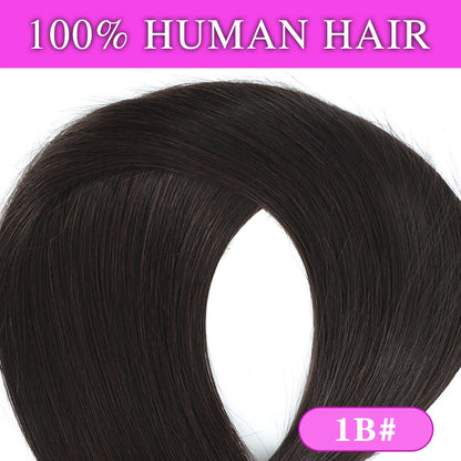 22" Straight Human Hair Clip-In Extensions & 18" Ponytail Set - 100G and 70G