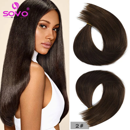 240G Luxurious Body Wave Clip-In Human Hair Extensions