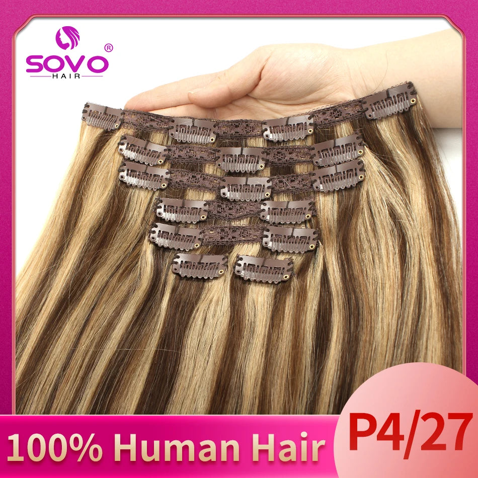 10-Pack Remy Human Hair Body Wave Clip-Ins - Natural Shades, 16-28 Inches, 200G