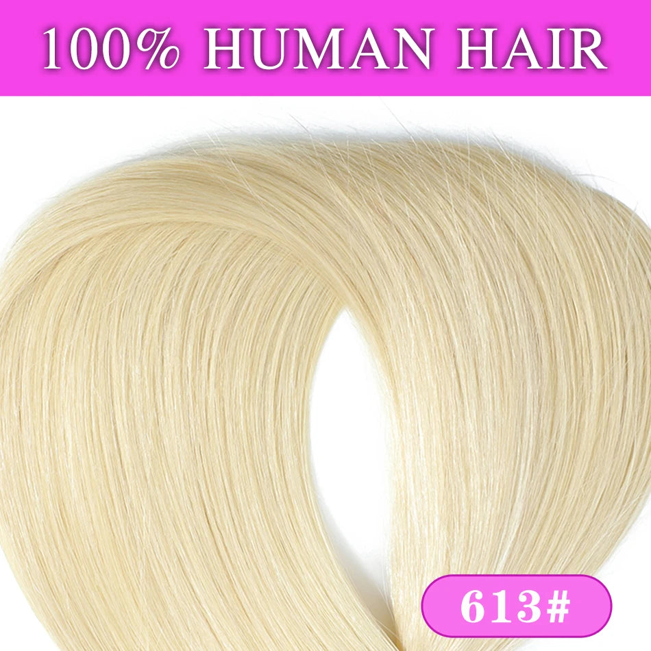 22" Straight Human Hair Clip-In Extensions & 18" Ponytail Set - 100G and 70G