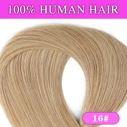 22" Straight Human Hair Clip-In Extensions & 18" Ponytail Set - 100G and 70G