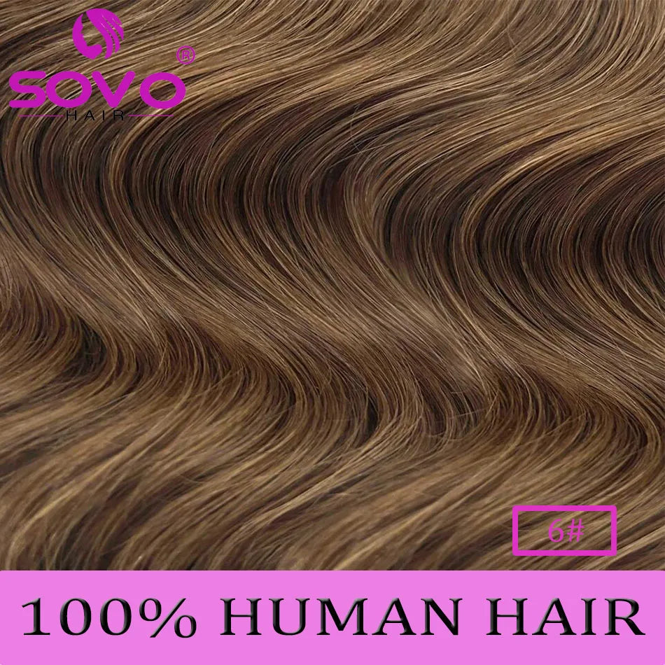 10-Pack Remy Human Hair Body Wave Clip-Ins - Natural Shades, 16-28 Inches, 200G