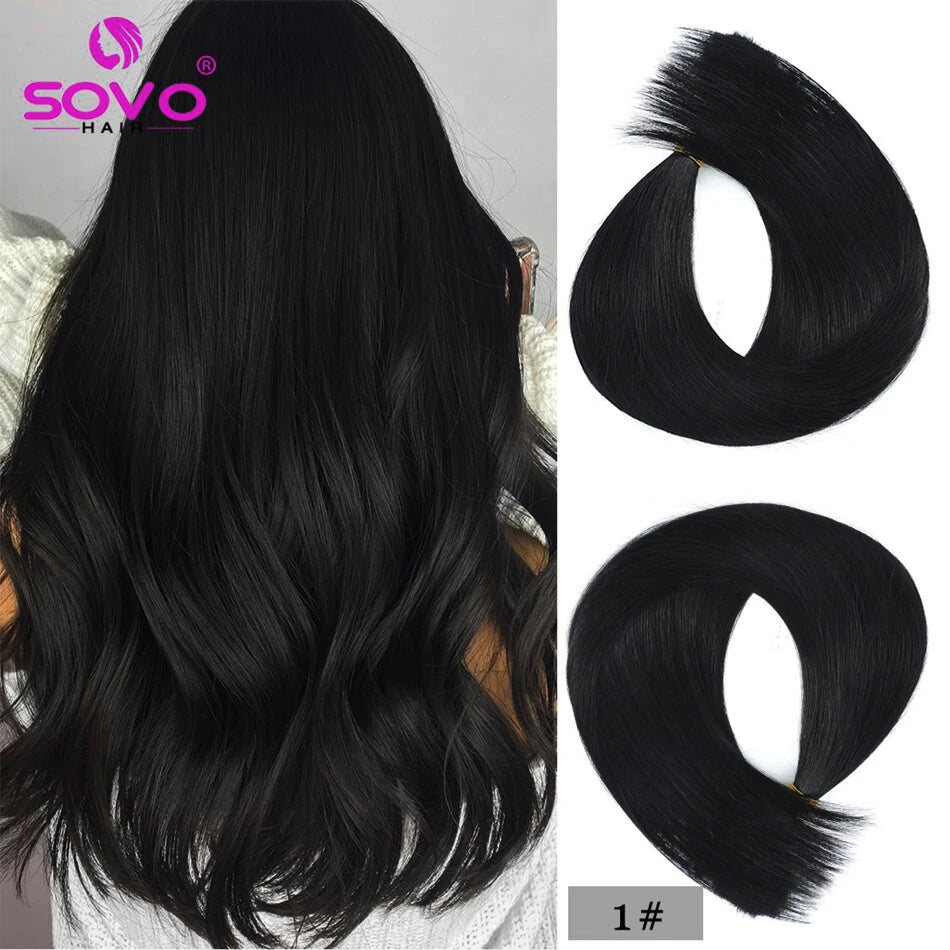 240G Luxurious Body Wave Clip-In Human Hair Extensions