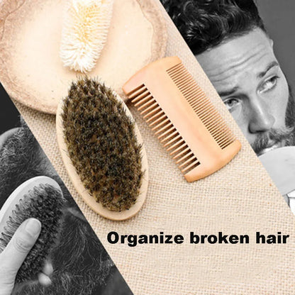 Professional Soft Boar Bristle Wood Beard Brush Hairdresser Shaving