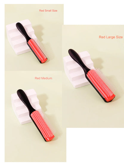 1pcs 9-row wrinkle removal massage curly hair brush, detachable 9-row