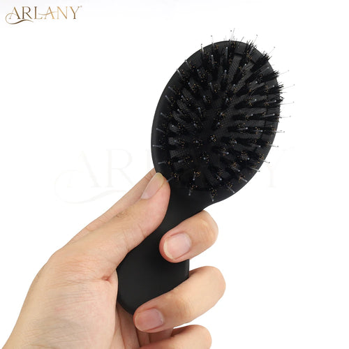 Matte Finish Boar Bristle Hair Brush Nylon Teeth Hair Extension Brush