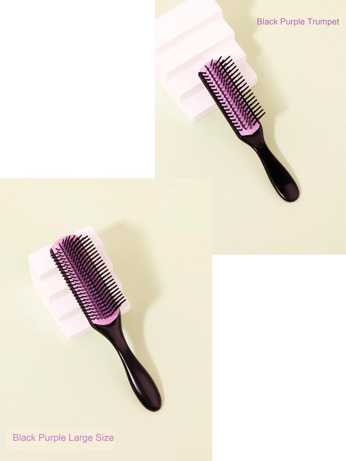 1pcs 9-row wrinkle removal massage curly hair brush, detachable 9-row