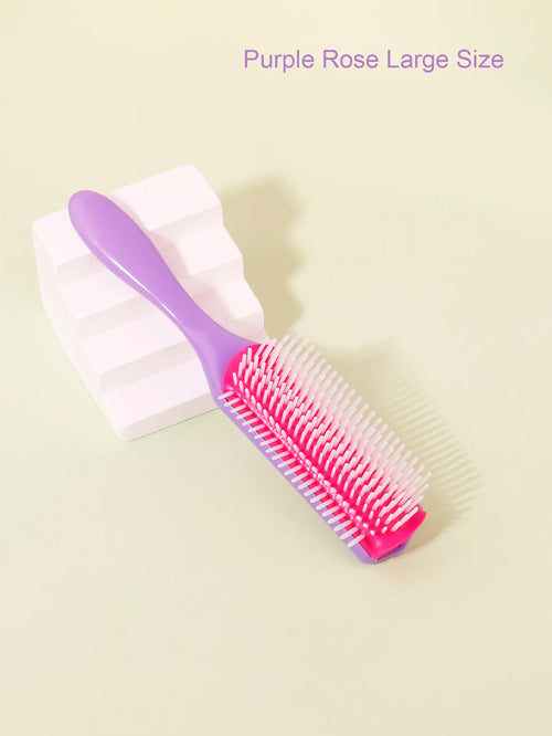 1pcs 9-row wrinkle removal massage curly hair brush, detachable 9-row