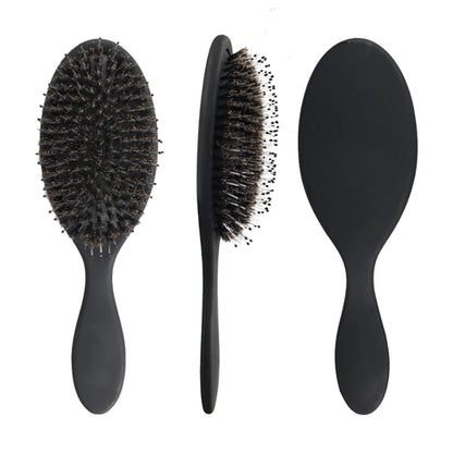 Matte Finish Boar Bristle Hair Brush Nylon Teeth Hair Extension Brush