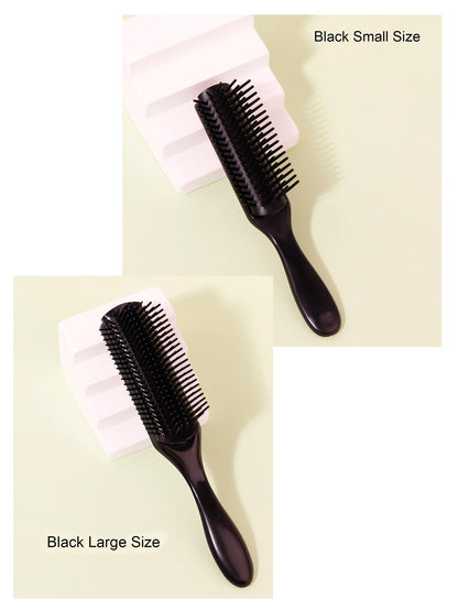 1pcs 9-row wrinkle removal massage curly hair brush, detachable 9-row