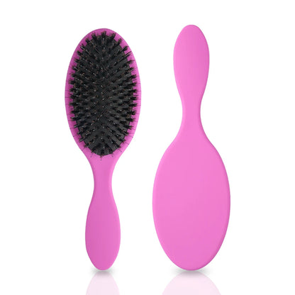 Matte Finish Boar Bristle Hair Brush Nylon Teeth Hair Extension Brush