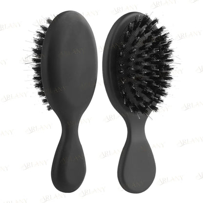 Matte Finish Boar Bristle Hair Brush Nylon Teeth Hair Extension Brush