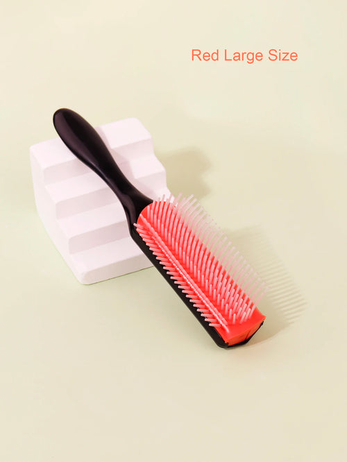 1pcs 9-row wrinkle removal massage curly hair brush, detachable 9-row