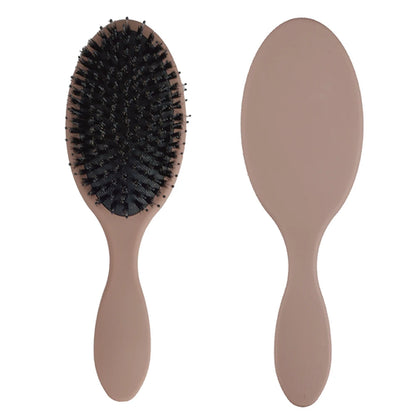 Matte Finish Boar Bristle Hair Brush Nylon Teeth Hair Extension Brush