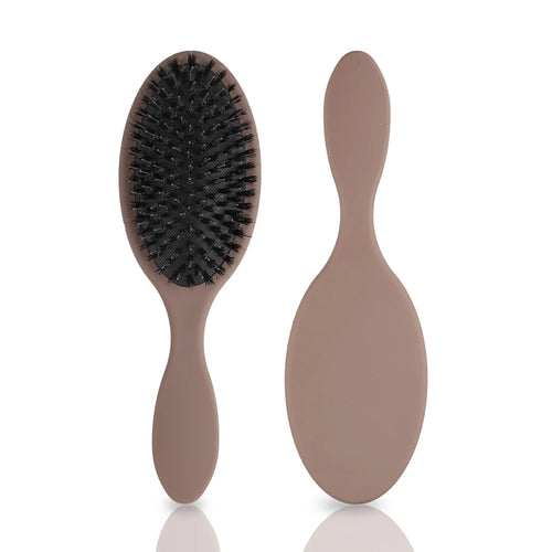 Matte Finish Boar Bristle Hair Brush Nylon Teeth Hair Extension Brush