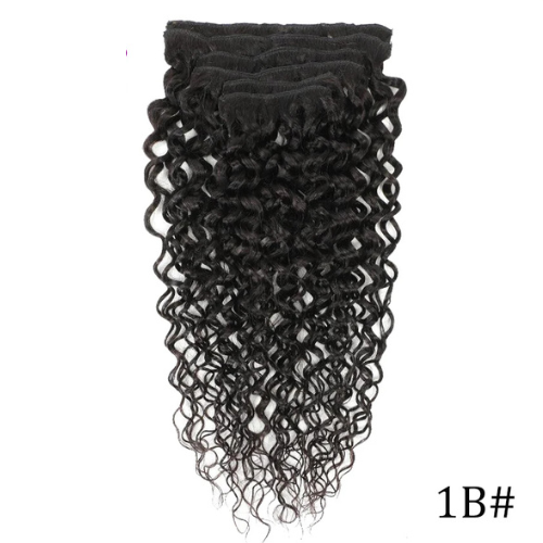 Curly Clip-In Hair Extensions Set - 10 Pieces for Effortless Style