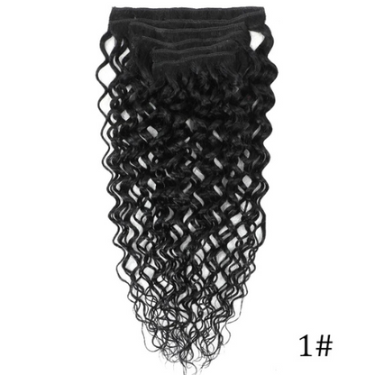 Curly Clip-In Hair Extensions Set - 10 Pieces for Effortless Style