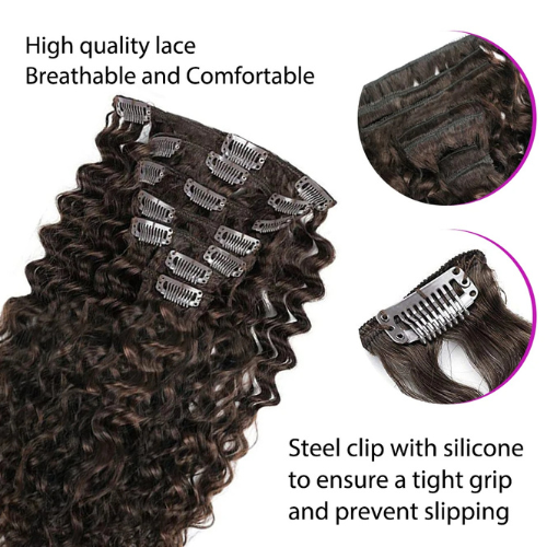 Curly Clip-In Hair Extensions Set - 10 Pieces for Effortless Style