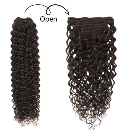 Curly Clip-In Hair Extensions Set - 10 Pieces for Effortless Style