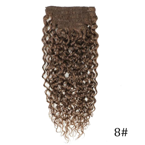 Curly Clip-In Hair Extensions Set - 10 Pieces for Effortless Style