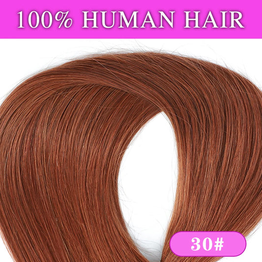 22" Straight Human Hair Clip-In Extensions & 18" Ponytail Set - 100G and 70G