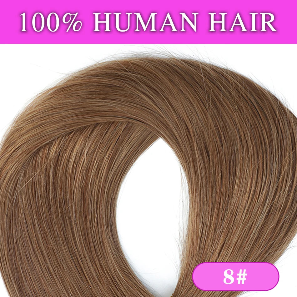 22" Straight Human Hair Clip-In Extensions & 18" Ponytail Set - 100G and 70G