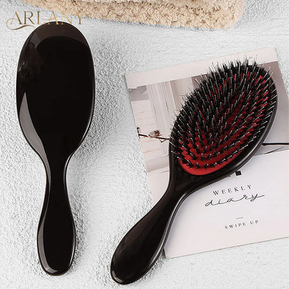 ARLANY Professional Boar Bristle Hair Brush - Ultimate Styling Tool for All Hair Types