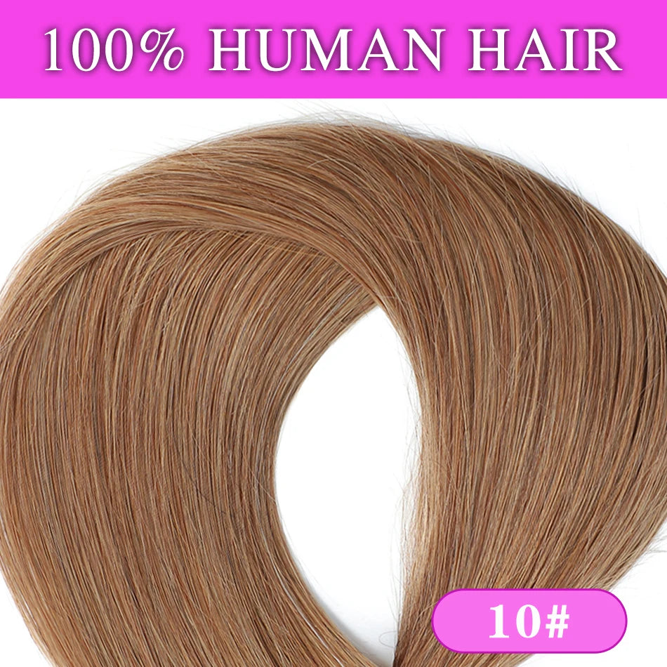 22" Straight Human Hair Clip-In Extensions & 18" Ponytail Set - 100G and 70G